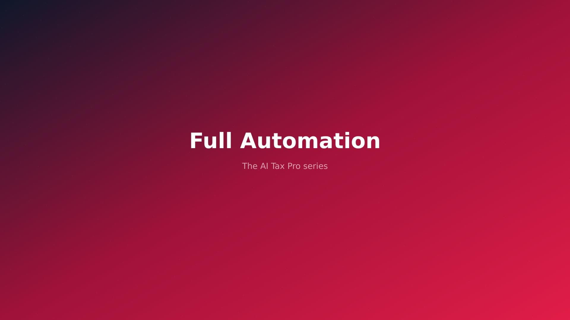 The Fully Automated Practice: Stitching It Together With Agents