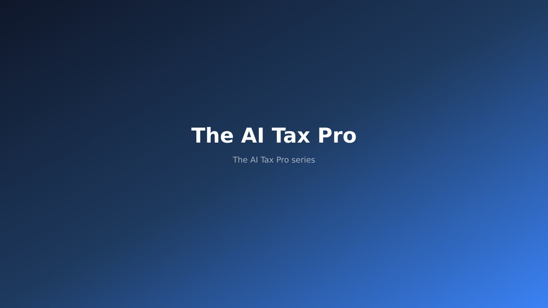 The AI Tax Pro: How a Solo Preparer Can Run Like a Ten-Person Firm
